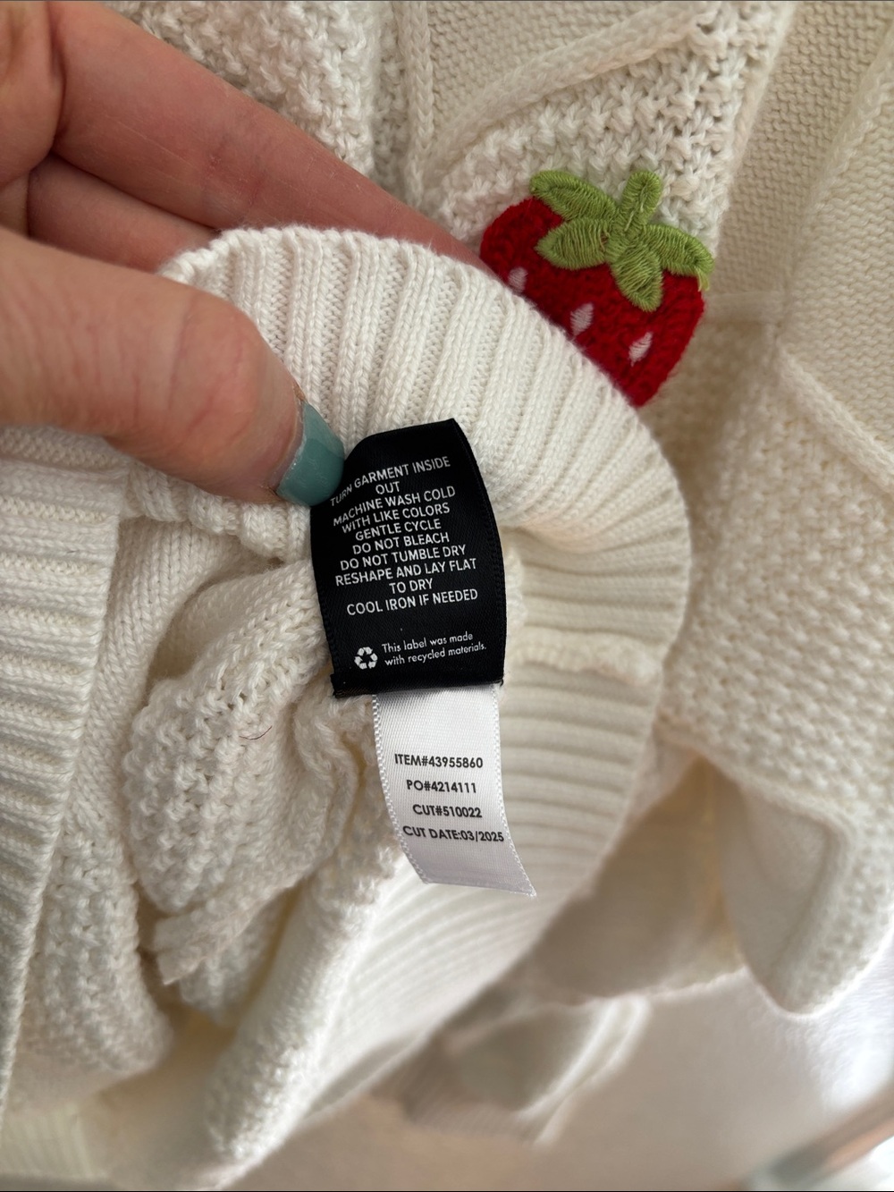 Torrid 100% Cotton Embroidered Strawberry Textured Sweater Cardigan Plus Sz 4X - Picture 8 of 11